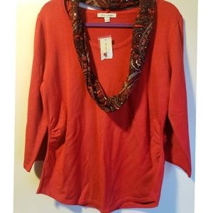 NWT Women's Sweater w/matching scarf